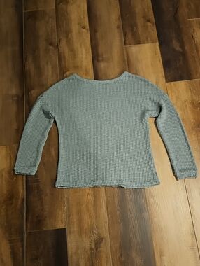 Cozy Women's Waffle Knit Pullover Sweater - Blue